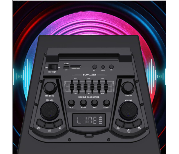 MANTA MINOS PRO SPK1204X800D zestaw głośników BT, karaoke + imkrofon - 1476990 - zdjęcie 4